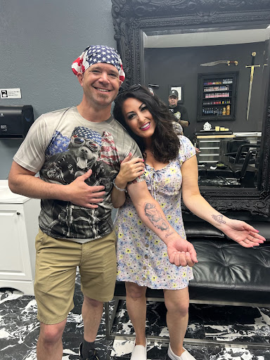 Explore pin up girl tattoo ideas, creative tattoo ideas in Naples, available at Secret ink tattoo studio