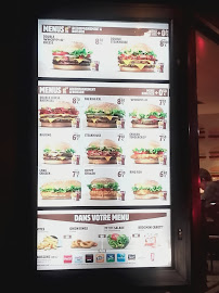 Carte du Burger King à Trélissac