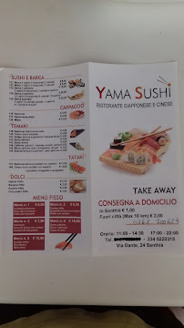 Yama Sushi à Santhià carte