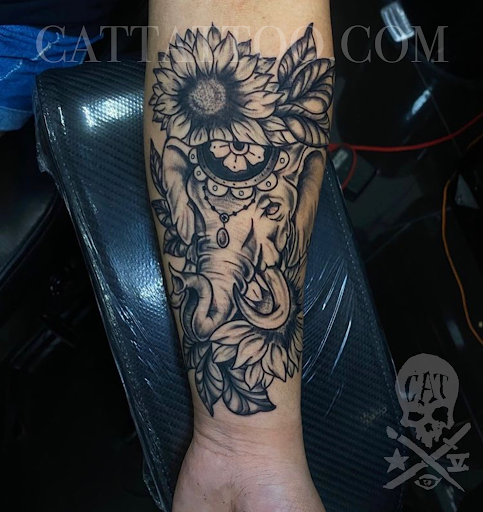 Find background tattoo ideas for guys for your next unique tattoo in Addison at Cat Tattoo