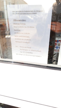 Menu du Gaststätte Fröschle à Eschach