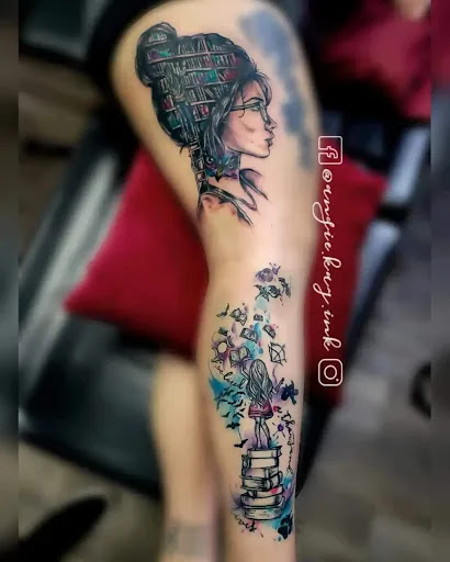 Explore 1995 tattoo ideas, creative tattoo ideas in Casper, available at Luna & Lotus Amethyst Ink Angie Kay