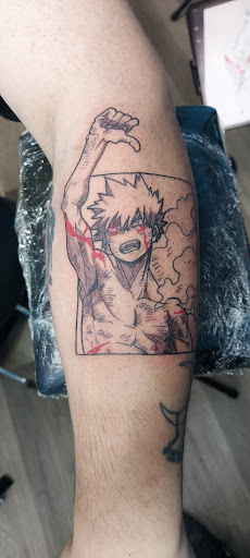 Explore purple flower tattoo ideas, creative tattoo ideas in Reseda, available at Forbidden Culture Tattoo Studio