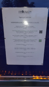 Menu du Parkrestaurant DIE SAISON à Magdeburg