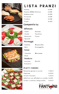 Menu du Bar Fantoni à Vertova