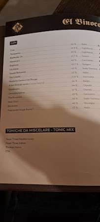 El Binocol à Canazei carte