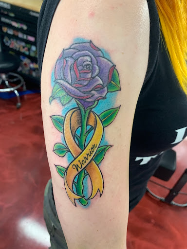 Explore mandalorian tattoo ideas, creative tattoo ideas in Sykesville, available at Red and Blue Tattoo