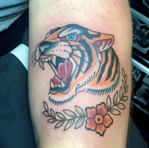 Explore male calf tattoo ideas, creative tattoo ideas in North Tonawanda, available at Black Label Tattoo Club & Piercing