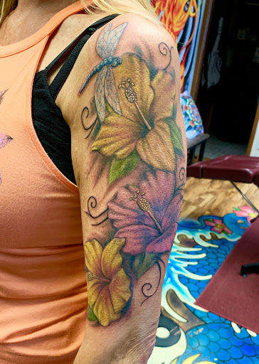 Explore butterfly tattoo cover up ideas, creative tattoo ideas in Peoria, available at Big Top Tat2