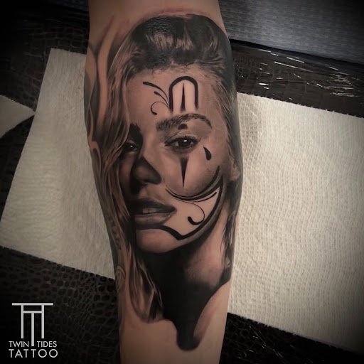 Explore mens name tattoo ideas, creative tattoo ideas in Wappingers Falls, available at Twin Tides Tattoo