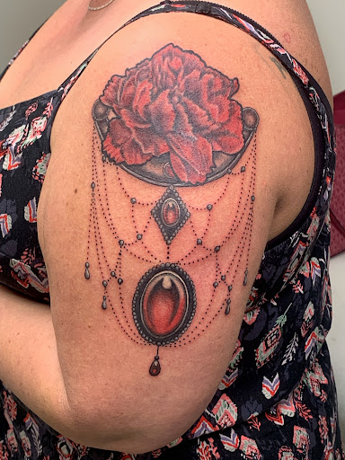 Explore stomach tattoo ideas men, creative tattoo ideas in Shelbyville, available at The Copper Phoenix