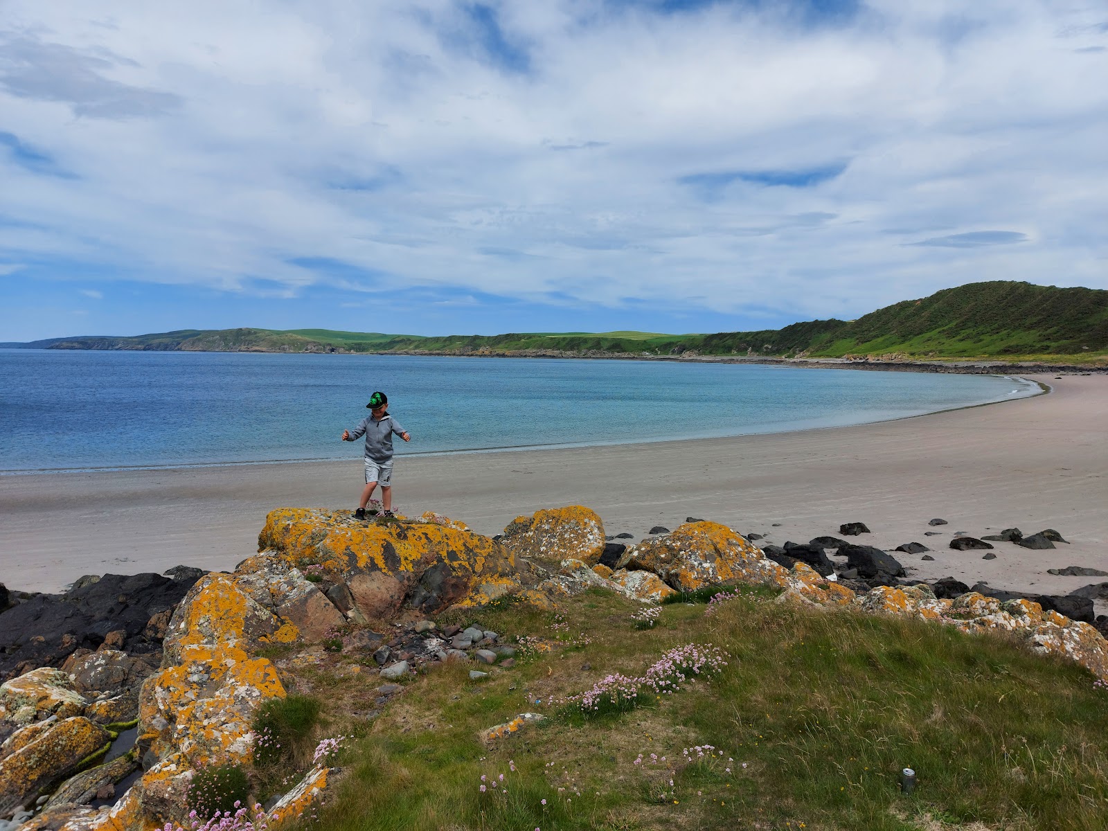 Photo of Ardwell Bay Beach with turquoise pure water surface