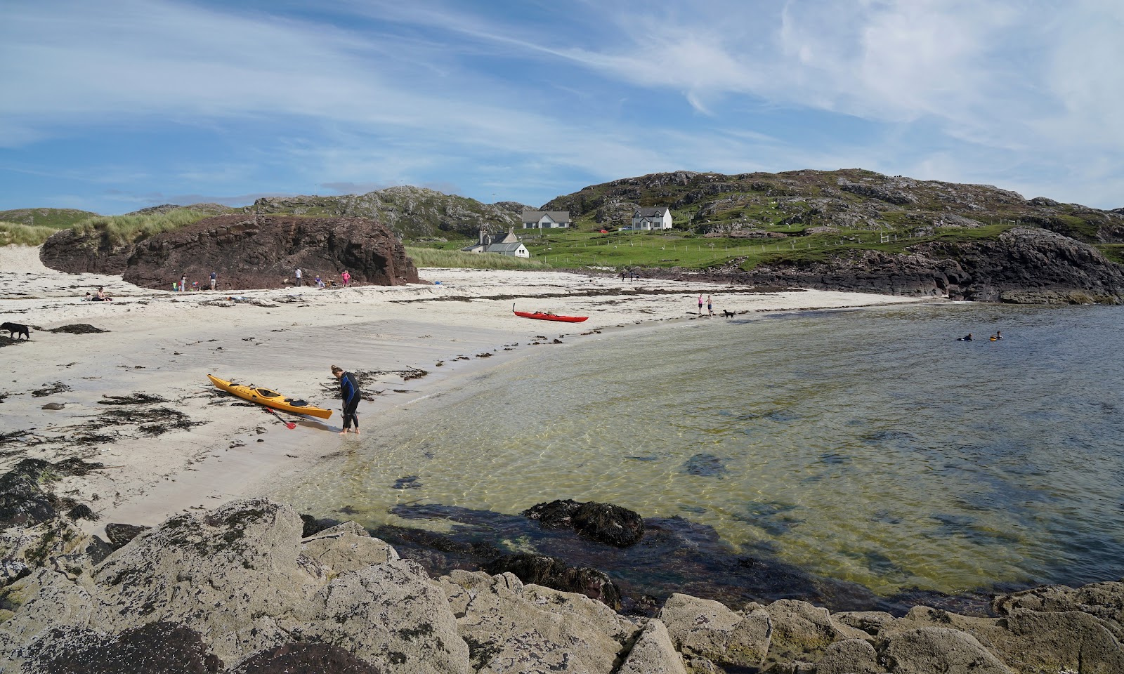 Foto van Achmelvich Beach gelegen in een natuurlijk gebied