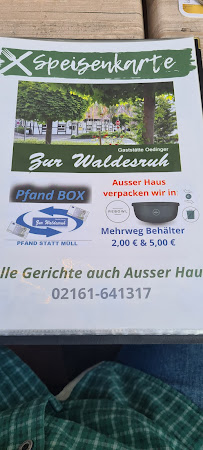 Restaurant Oedinger Zur Waldesruh à Korschenbroich - menu / carte
