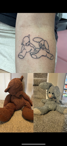 Explore barbie movie tattoo ideas, creative tattoo ideas in Plymouth Meeting, available at Shoobie Lee Tattoo Studio