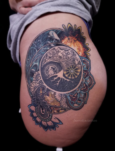 Explore karma tattoo ideas, creative tattoo ideas in Prairieville, available at Nolana Tattoo & Piercing