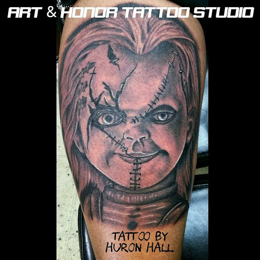 Explore astronaut tattoo ideas, creative tattoo ideas in Jackson, available at Art & Honor Tattoo & Body Piercing Studio