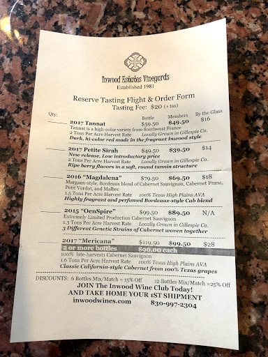 Bistro «Inwood Estates Vineyards Winery & Bistro», reviews and photos, 10303 US-290, Fredericksburg, TX 78624, USA