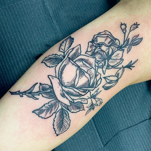 Explore ballerina tattoo ideas, creative tattoo ideas in Buffalo, available at True Gloom Tattoo Studio
