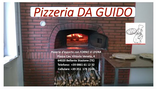 Pizzeria Da Guido forno a legna Piazza Cavalieri Vittorio Veneto, Num. 4 Tel.: 0861 611232 Cell.: 351 1782144, 64020 Bellante Stazione TE, Italia