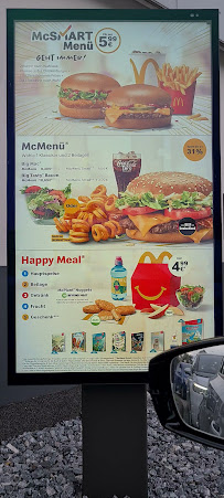 Menu du McDonald's à Recklinghausen