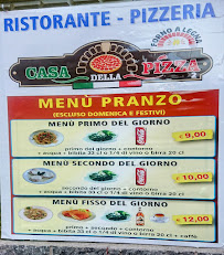 Carte du Casa Della Pizza 2 à Novara