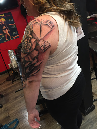 Explore cosmetology tattoo ideas, creative tattoo ideas in Lexington, available at LexInk Tattoo