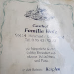 Photo n°1 de l'avis de Gabriele.. fait le 01/09/2022 à 17:18 sur le  Walz Adam Gastwirtschaft à Hirschaid