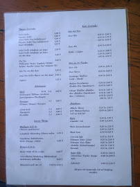 Menu / carte de Seehäusl am Kleinen Arbersee à Lohberg