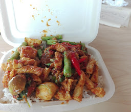 Happy hand food station photo