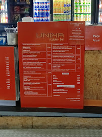 Menu du Unika - Roulote & Bar à Campo
