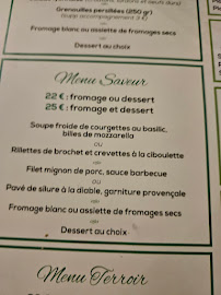 Auberge de Saint Oyen à Montbellet menu