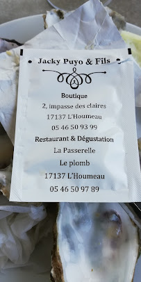 Restaurant La Passerelle à L'Houmeau (la carte)