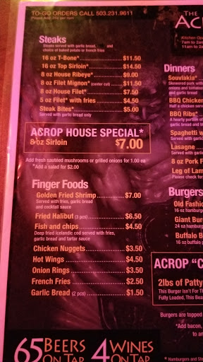 Steak House «Acropolis Steakhouse», reviews and photos, 8325 SE McLoughlin Blvd, Portland, OR 97202, USA