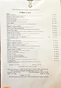 Menu du Trattoria Nina à Pescara