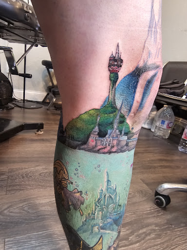 Explore rest in peace tattoo ideas, creative tattoo ideas in College Station, available at The Ineffable Tattoo Experience