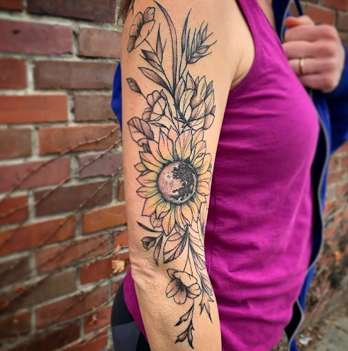 Explore happiness tattoo ideas, creative tattoo ideas in Omaha, available at Collective Hive Tattoo