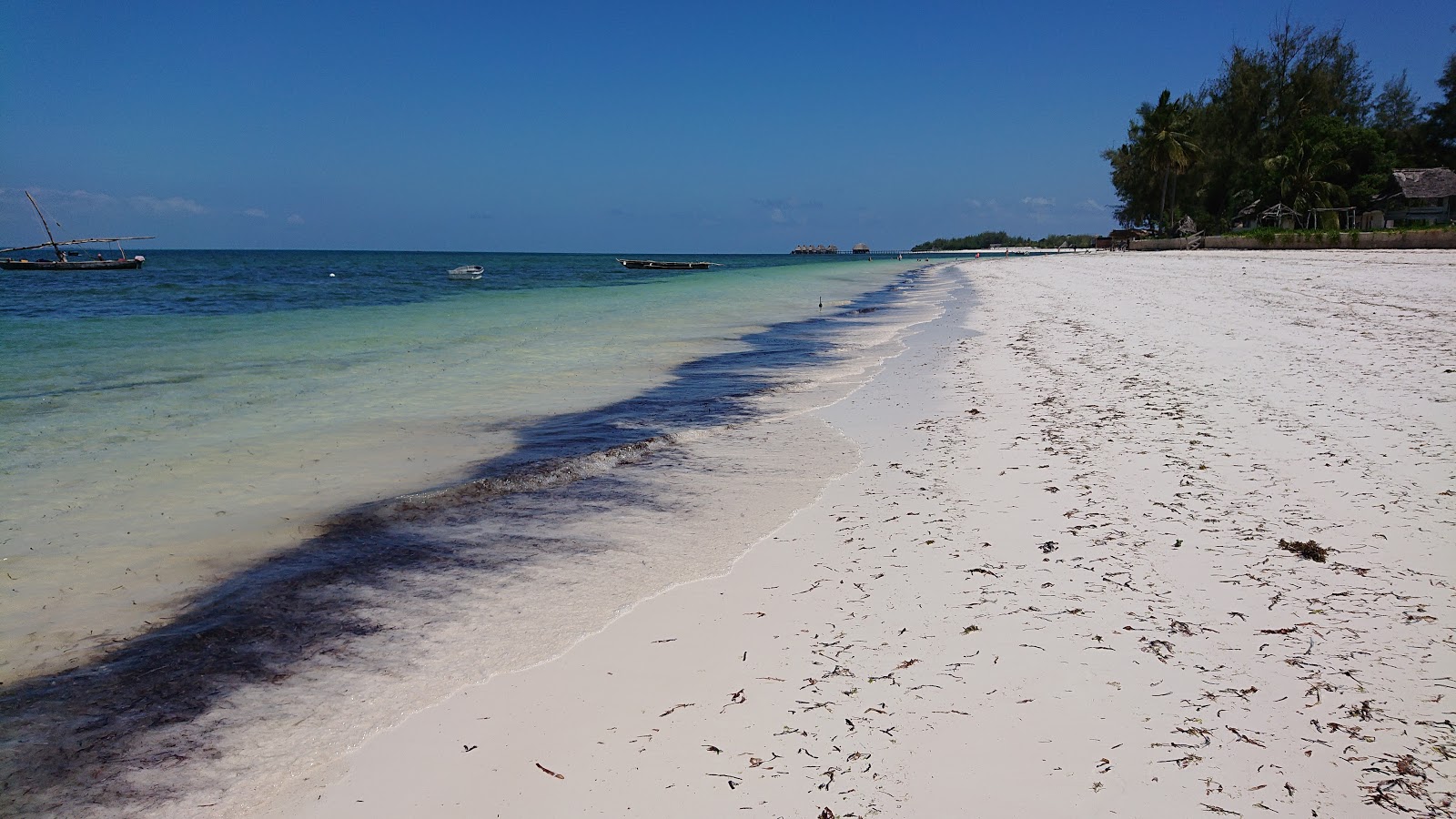 Foto di Michamvi Sunset Beach con una superficie del sabbia beige fine