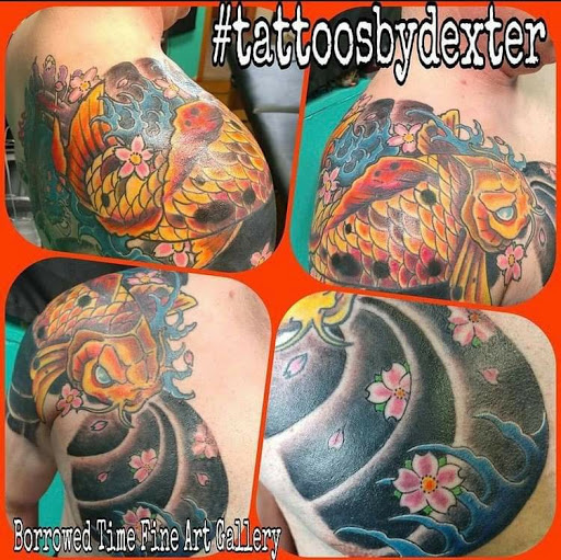 Explore line art tattoo ideas, creative tattoo ideas in Mckinney, available at Borrowed Time Fine Art Gallery Tattoo Shop