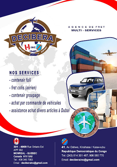 DECIBERA Inc , Agence en Douane Import / Export & POINT DE SERVICE DHL Express