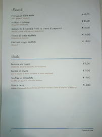 Menu / carte de Ristorante Viaggio nei Sapori à Scario