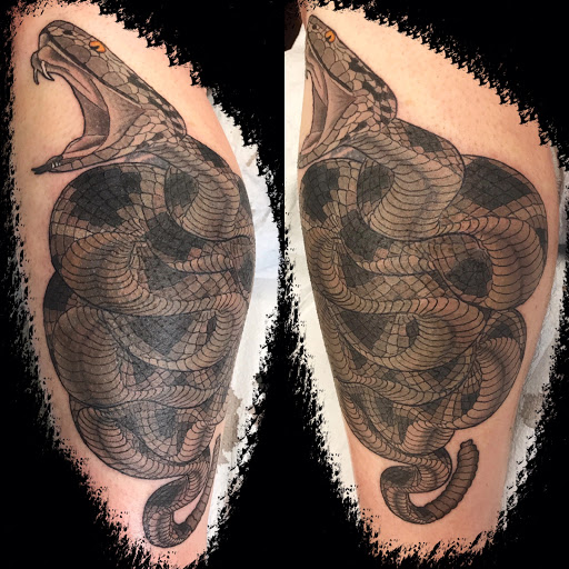 Explore inside bicep tattoo ideas, creative tattoo ideas in Clarksville, available at Chris Wallace Tattoos