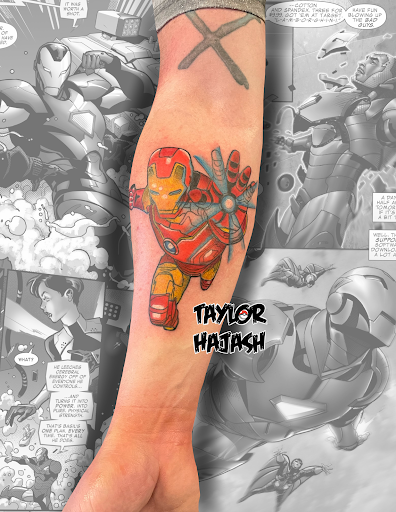 Explore purple heart tattoo ideas, creative tattoo ideas in Palm Harbor, available at Angry Owl Tattoo and Piercing