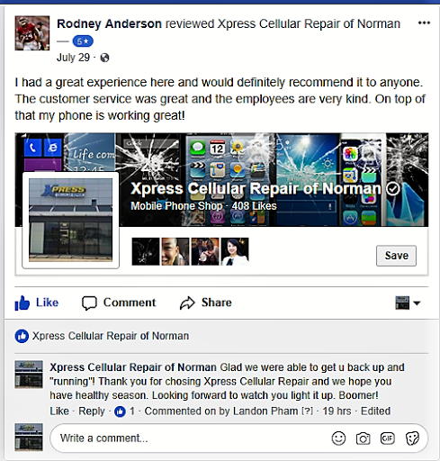 Cell Phone Store «Xpress Cellular Repair LLC», reviews and photos, 1370 N Interstate Dr #151, Norman, OK 73072, USA