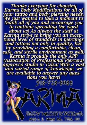 Body Piercing Shop «Karma Body Modifications», reviews and photos, 5455 S Mingo Rd, Tulsa, OK 74146, USA