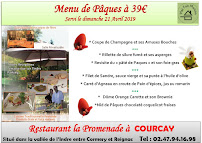 Menu du Restaurant La Promenade 37 à Courçay
