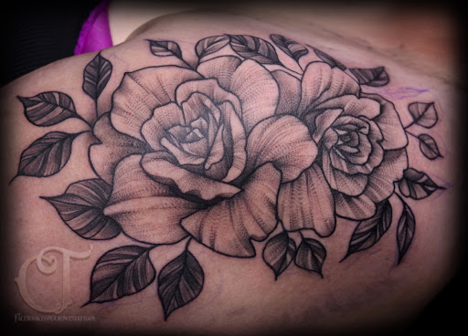 Explore street sign tattoo ideas, creative tattoo ideas in Houlton, available at Crowes Tattoos