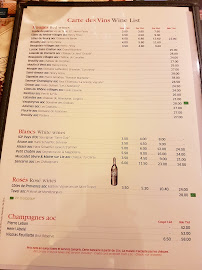 BARIBAL à Paris menu