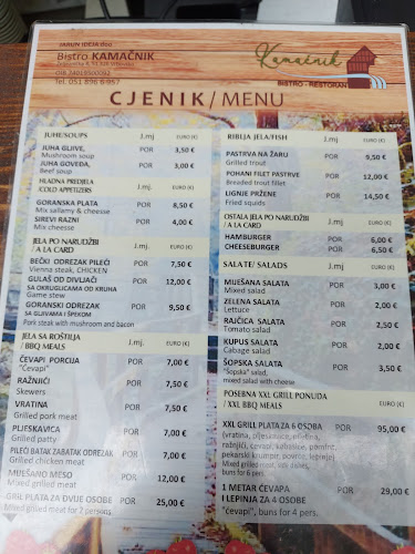 Radno vrijeme Restoran Kamačnik