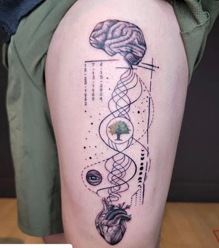 Explore female arm tattoo ideas, creative tattoo ideas in Fort Wayne, available at Grade A Tattoos and Body Piercing